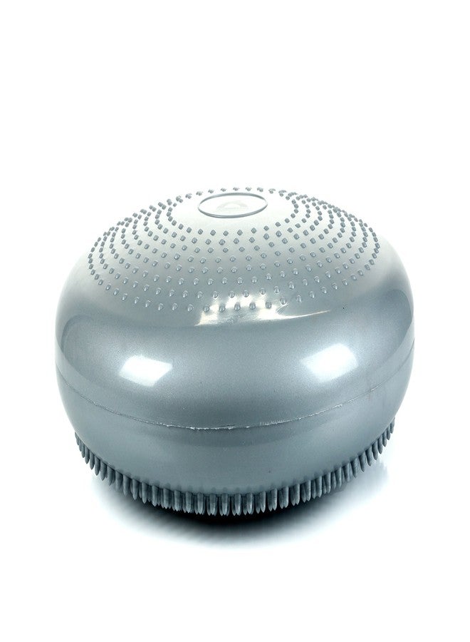 CanDo Inflatable Balance Disc for Balance Training, Proprioception, Strengthening Lower Extremities, Posture, Back Pain, Stress Relief, Restlessness and Anxiety. Silver, 14” Diameter - Image 3